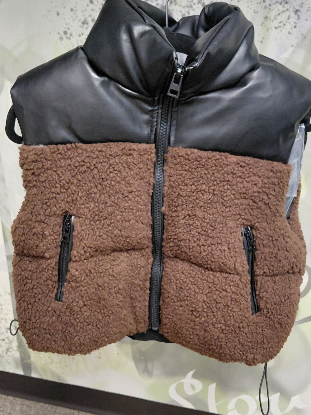 NWT's HYFVE Brown Sherpa and Black Puffer Vest